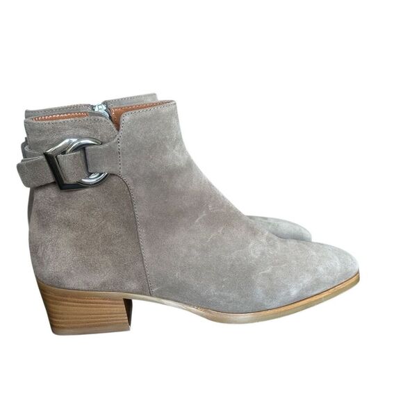 NEW Aquatalia Faria Taupe Suede Ankle Booties Size 10 - Picture 7 of 10